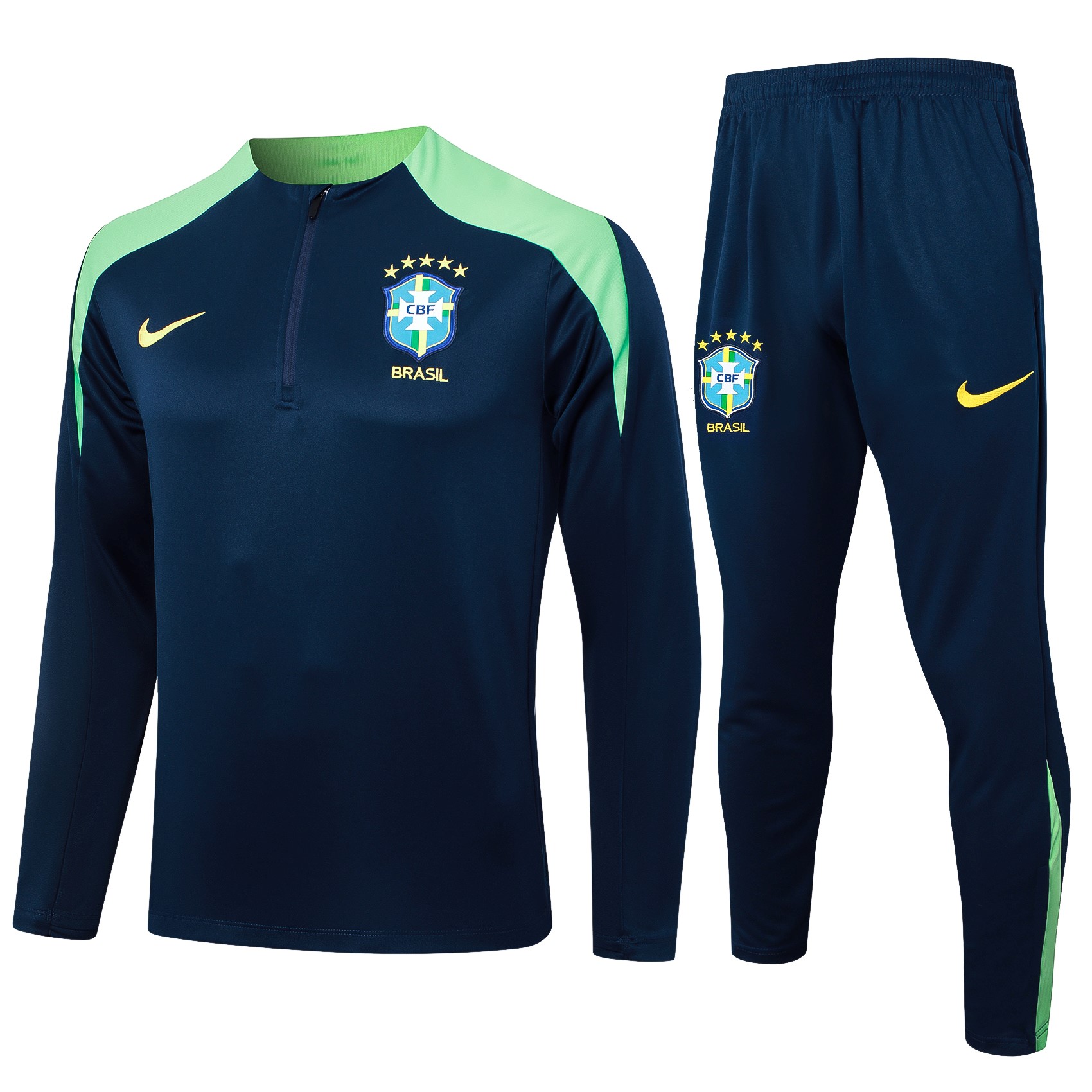 Sudadera De Training Brasil 2024/25 Azul Verde 3